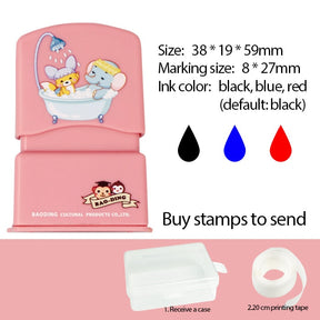 Children's Name Seal Custom Student's Name Stamp  Kindergarten Clothes Waterproof Name Sticker Will Not be Washed Off  Christmas