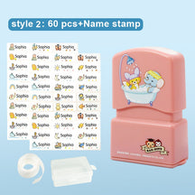 Children's Name Seal Custom Student's Name Stamp  Kindergarten Clothes Waterproof Name Sticker Will Not be Washed Off  Christmas