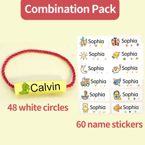 Children's Name Seal Custom Student's Name Stamp  Kindergarten Clothes Waterproof Name Sticker Will Not be Washed Off  Christmas