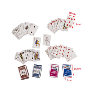 Mini Playing Cards   Simulation  Board Game Model Toys for Doll House Decoration