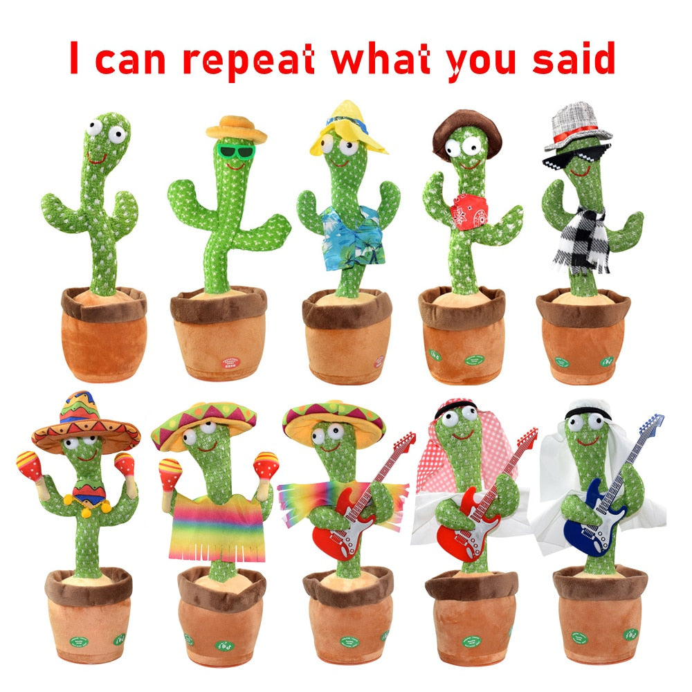 Dancing Cactus Repeat Talking Toy Electronic