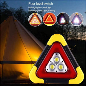 Portable Car Triangle LED Warning Light (USB Rechargeable + Solar) - Offalstore